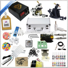 2015 tattoo kit carrying cases with 2 guns, MINI tattoo kit for beginners with teaching DVD